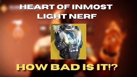 deleted 5 yr. . Heart of inmost light nerf